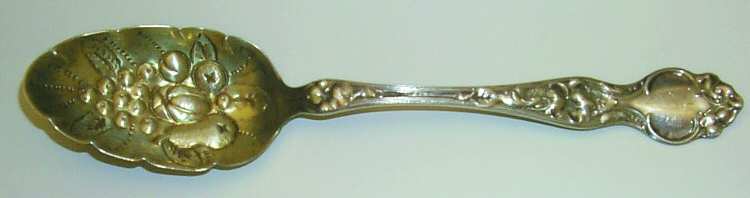 Violet (Sterling, 1904, No Monograms) Solid Berry Spoon/Tablespoon