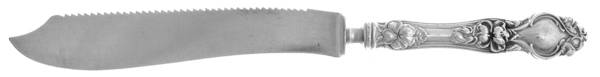Violet (Sterling, 1904, No Monograms) Bread Knife with Silverplate Blade