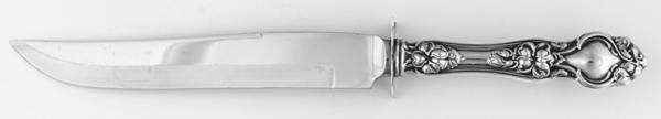Violet (Sterling, 1904, No Monograms) Small Carving Knife W/Sterling Guard