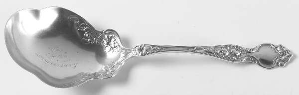 Violet (Sterling, 1904, No Monograms) Large Solid Anniversary Berry/Casserole Spoon
