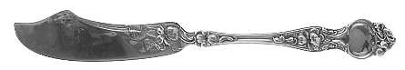 Violet (Sterling, 1904, No Monograms) Large Flat Handle Master Butter Knife