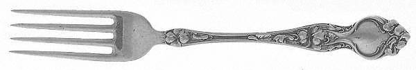 Violet (Sterling, 1904, No Monograms) Solid Youth Tea Fork