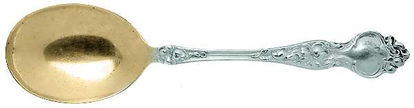 Violet (Sterling, 1904, No Monograms) Round Bowl Soup Spoon (Gumbo)