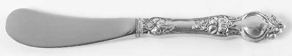 Violet (Sterling, 1904, No Monograms) Butter Spreader Hollow Hdl-Paddle/Stainless Blade