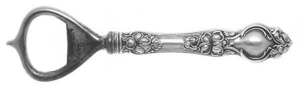 Violet (Sterling, 1904, No Monograms) Bottle Opener with Stainless Bowl