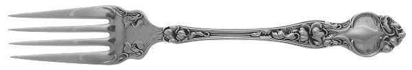 Violet (Sterling, 1904, No Monograms) Individual Solid Fish Fork