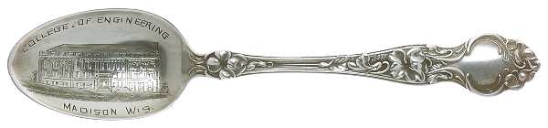 Violet (Sterling, 1904, No Monograms) Souvenir Spoon (Teaspoon)