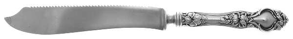 Violet (Sterling, 1904, No Monograms) Cake Saw with Silverplate Blade