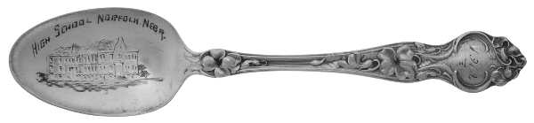 Violet (Sterling, 1904, No Monograms) Souvenir Spoon (Teaspoon)