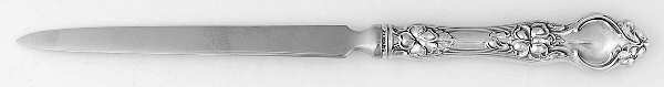 Violet (Sterling, 1904, No Monograms) Letter Opener with Stainless Blade