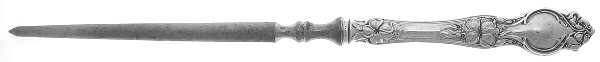 Violet (Sterling, 1904, No Monograms) Large Roast Knife Sharpener wSteel Rod