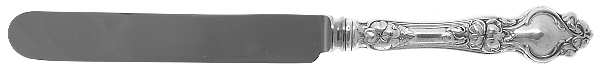Violet (Sterling, 1904, No Monograms) Blunt Hollow Handle Knife W/Bolster