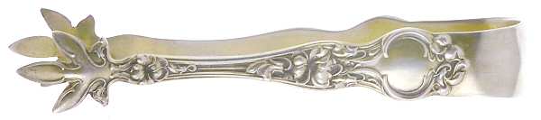 Violet (Sterling, 1904, No Monograms) Bon Bon Tongs