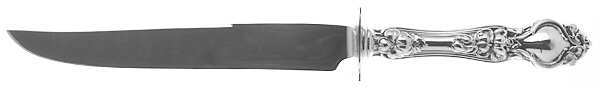 Violet (Sterling, 1904, No Monograms) Small Steak Carving Knife with Stainless Blade