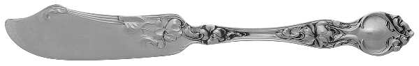 Violet (Sterling, 1904, No Monograms) Large Flat Handle Butter Spreader