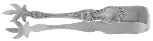 Violet (Sterling, 1904, No Monograms) Large Sugar Tongs