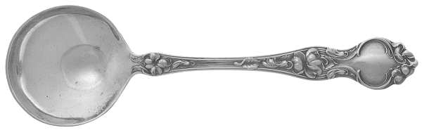 Violet (Sterling, 1904, No Monograms) Round Bowl Soup Spoon (Bouillon)