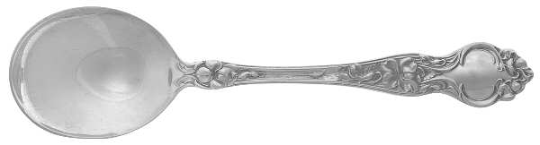 Violet (Sterling, 1904, No Monograms) Round Bowl Soup Spoon (Cream Soup)