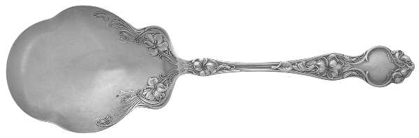 Violet (Sterling, 1904, No Monograms) Large Solid Berry/Casserole Spoon