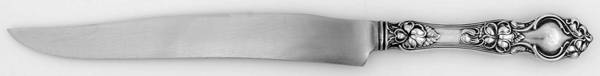 Violet (Sterling, 1904, No Monograms) Large Stainless Blade Roast Carving Knife