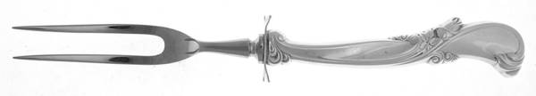 Waltz of Spring (Sterling, 1952) Small Carving Fork W/Sterling Guard
