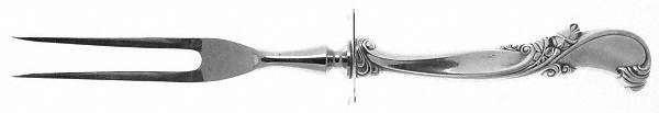 Waltz of Spring (Sterling, 1952) Large Stainless-Prong Roast Carving Fork