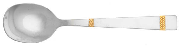 Gold Laredo (Stainless, Gold Acct) Sugar Spoon