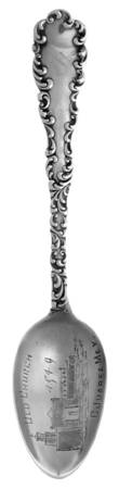 Waverly (Sterling, 1890) Souvenir Spoon (Five O'Clock)
