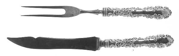 Waverly (Sterling, 1890) Small Stainless Blade 2-Piece Steak Carving Set