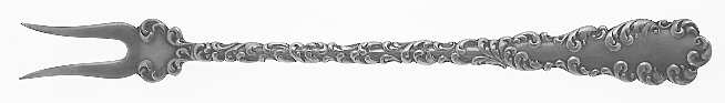 Waverly (Sterling, 1890) Short Handle Pickle/Olive Fork