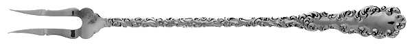 Waverly (Sterling, 1890) Long Handle Pickle/Olive Fork