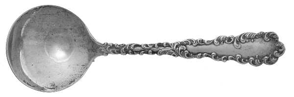 Waverly (Sterling, 1890) Round Bowl Soup Spoon (Bouillon) by Wallace Silver
