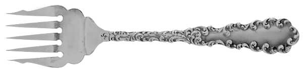 Waverly (Sterling, 1890) Large Solid Tined Sardine Serving Fork