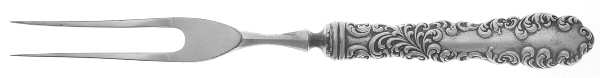 Waverly (Sterling, 1890) Small Steak Carving Fork with Stainless Prongs by Wallace Silver