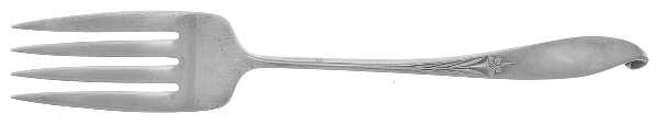 Wishing Star (Sterling, 1954) Medium Solid Cold Meat Serving Fork