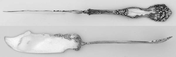 Peerless-Daffodil (Silverplate) Flat Twisted Handle Master Butter Knife