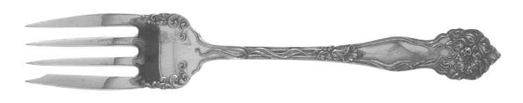 Peerless-Daffodil (Silverplate) Medium Solid Cold Meat Serving Fork