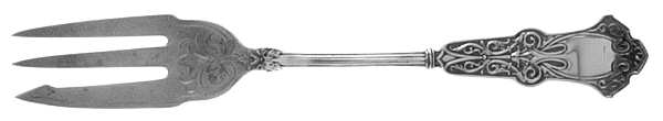 Alhambra (Sterling, 1880) Bright Cut Pastry Fork