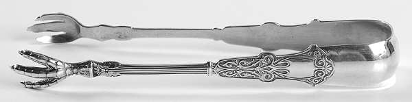 Alhambra (Sterling, 1880) Large Sugar Tongs