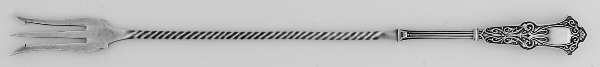 Alhambra (Sterling, 1880) Olive Fork W/Long Twist Handle