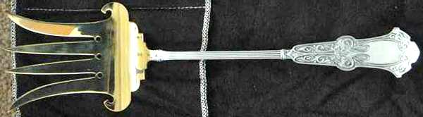 Alhambra (Sterling, 1880) Large Solid Fish Serving Fork
