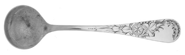 Antique Lily-Engraved (Sterling, 1882) Master Salt Spoon