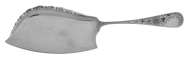 Antique Lily-Engraved (Sterling, 1882) Large Solid Ice Cream Server
