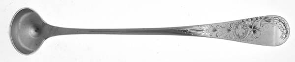 Antique Lily-Engraved (Sterling, 1882) Mustard Spoon