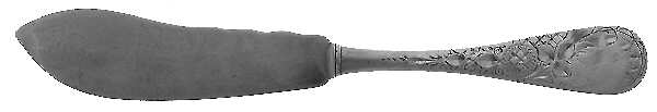 Antique Lily-Engraved (Sterling, 1882) Solid Pickle Serving Knife
