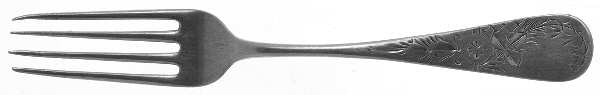 Antique Lily-Engraved (Sterling, 1882) Solid Youth Tea Fork