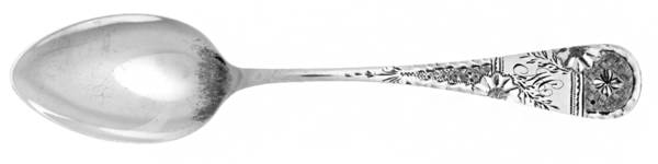 Antique Rosette (Sterling, 1880) Monogram Teaspoon