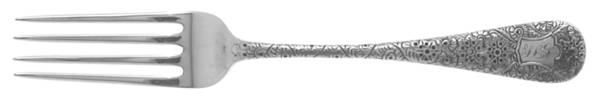 Antique-Chased (Sterling, 1882) Monogram Fork