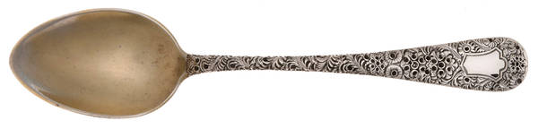 Antique-Chased (Sterling, 1882) Demitasse Spoon