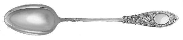 Arabesque (Sterling, 1875) Gravy/Dressing Spoon with Button by Whiting Manf Co